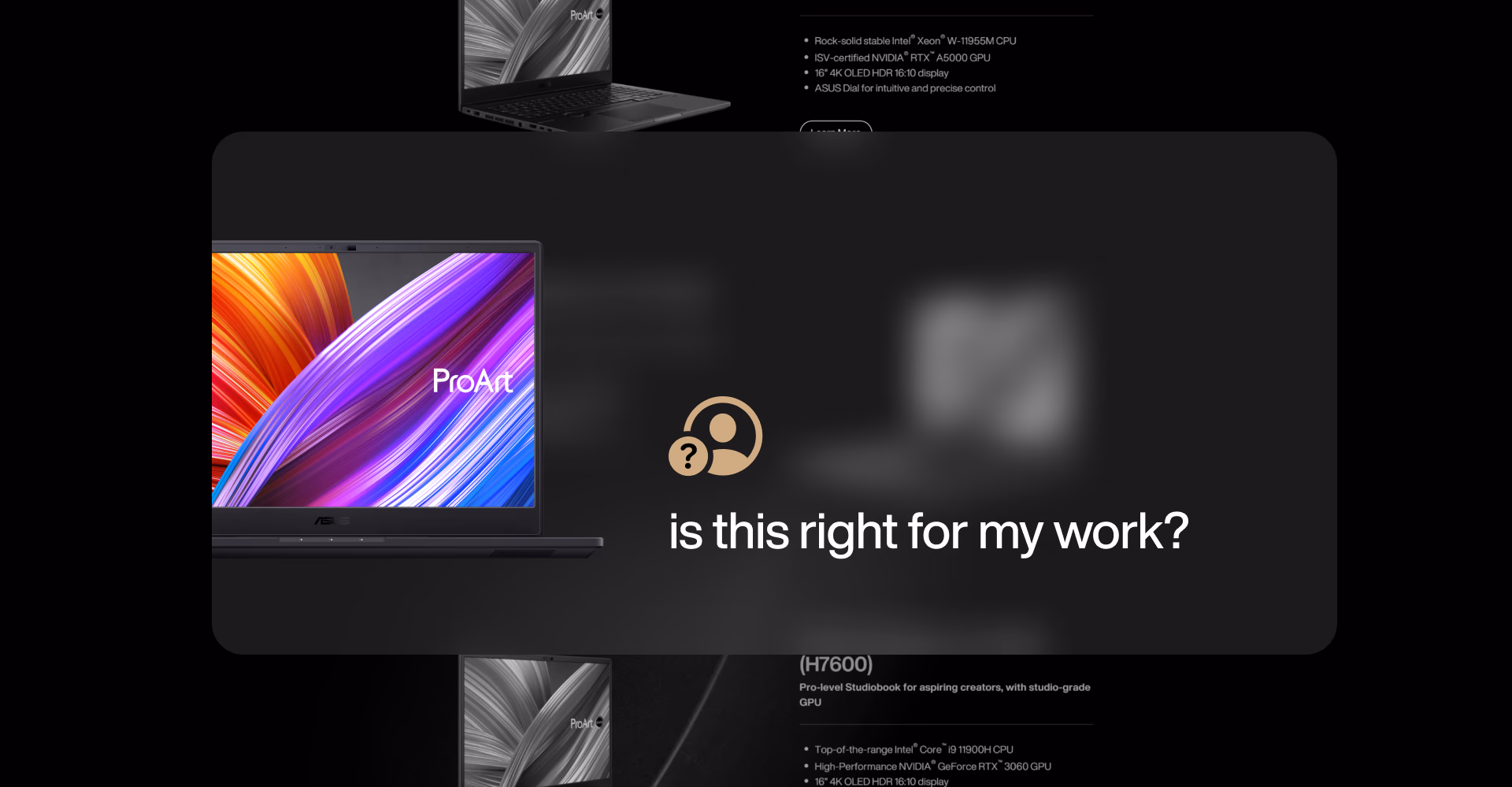 The original ProArt site: product grids and disconnected pages with no evaluation path.